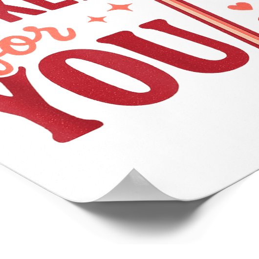 Groovy I'm A Sucker For You Retro Heart Candy Vale ポスター (角)