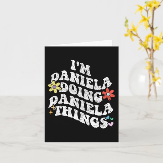 Groovy Im Daniela Things Mothe おもしろい Daniela カード (黄色い花)