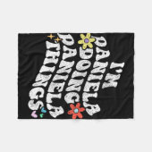 Groovy Im Daniela Things Mothe おもしろい Daniela フリースブランケット (正面(横))