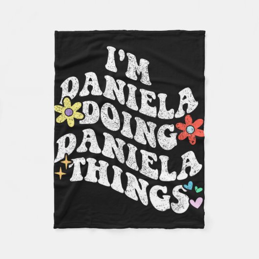 Groovy Im Daniela Things Mothe おもしろい Daniela フリースブランケット (正面)