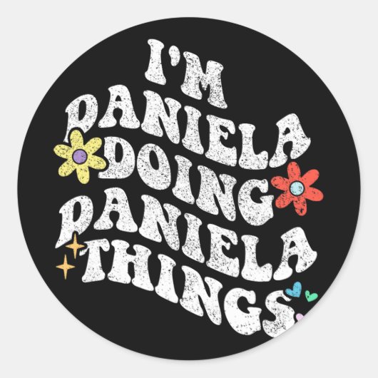 Groovy Im Daniela Things Mothe おもしろい Daniela ラウンドシール (正面)