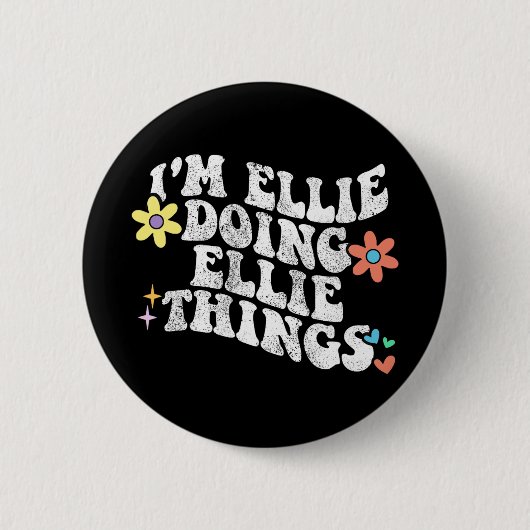 Groovy Im Ellie Ellie Things おもしろい母 缶バッジ (正面)