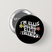 Groovy Im Ellie Ellie Things おもしろい母 缶バッジ (正面&裏面)