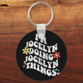 Groovy Im Jocelyn Jocelyn Things Mothe おもしろいMothe キーホルダー (正面)
