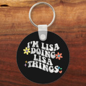 Groovy Im Lisa Things おもしろい母Da キーホルダー (正面)