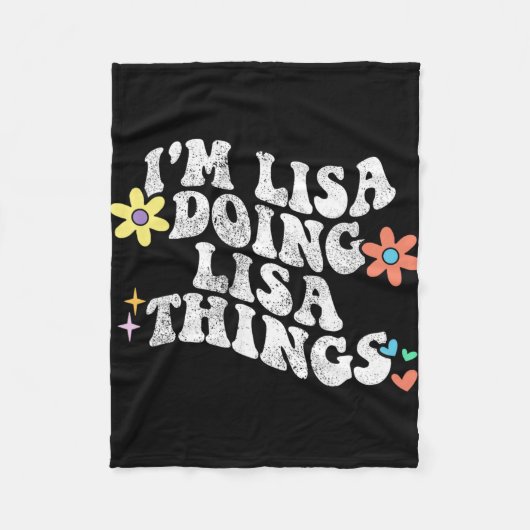 Groovy Im Lisa Things おもしろい母Da フリースブランケット (正面)