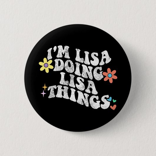 Groovy Im Lisa Things おもしろい母Da 缶バッジ (正面)