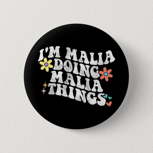 Groovy Im Malia Maalia Things おもしろい母 缶バッジ (正面)