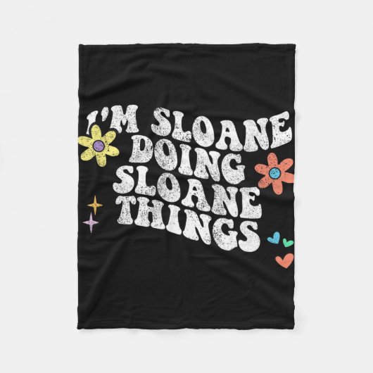 Groovy Im Sloane Doing Sloane Things おもしろい Mothers フリースブランケット (正面)