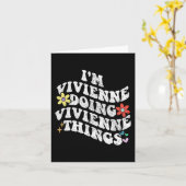 Groovy Im Vivienneヴィヴィヴィアンおもしろいヌ カード (黄色い花)