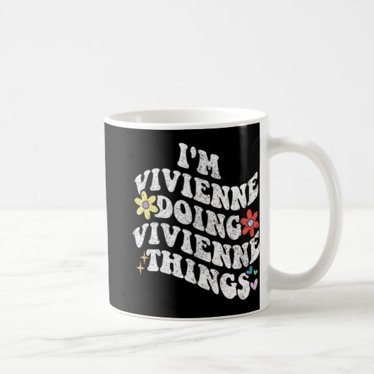 Groovy Im Vivienneヴィヴィヴィアンおもしろいヌ コーヒーマグカップ (右)