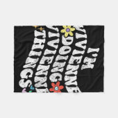 Groovy Im Vivienneヴィヴィヴィアンおもしろいヌ フリースブランケット (正面(横))