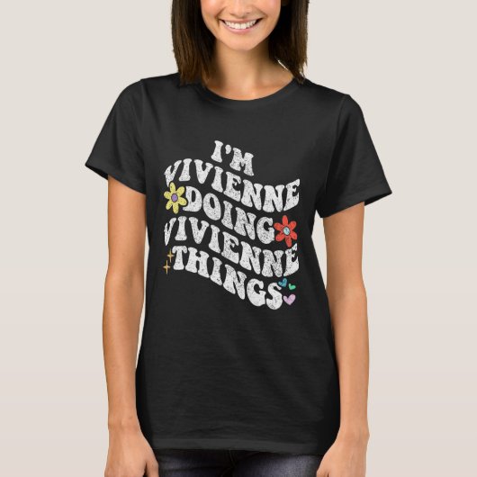 Groovy Im Vivienneヴィヴィヴィアンおもしろいヌ Tシャツ (正面)