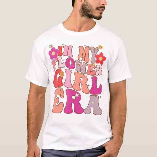 Groovy In My Flower Girl Era Retro Sister Toddler Tシャツ (正面)