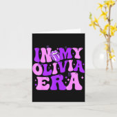 Groovy In My Olivia Era For Men Women Kids Funny S カード (黄色い花)