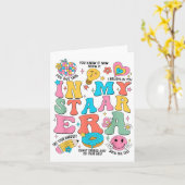 Groovy In My Starr Era Testing Day Teacher Kids Mo カード (黄色い花)