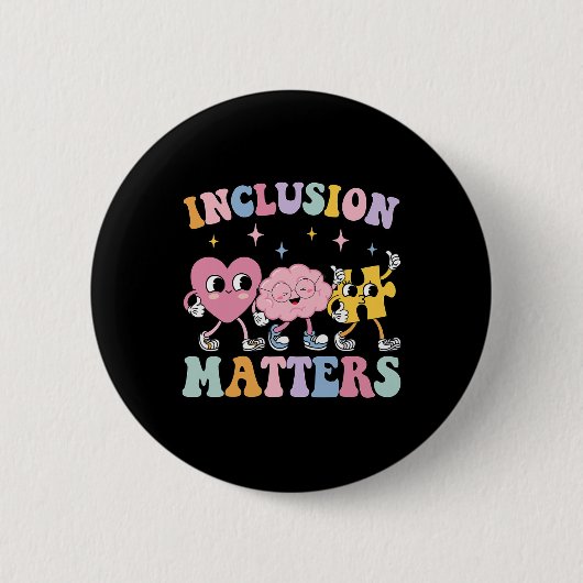 Groovy Inclusionの問題自閉症意識スペシャル 缶バッジ (正面)