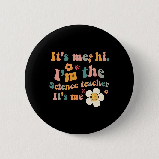 Groovy It私こんにちは私は科学先生Its Me F 缶バッジ (正面)