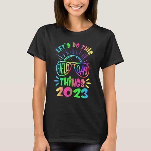 Groovy It s Field Day Vibes   For Teacher Kid 2023 Tシャツ (正面)