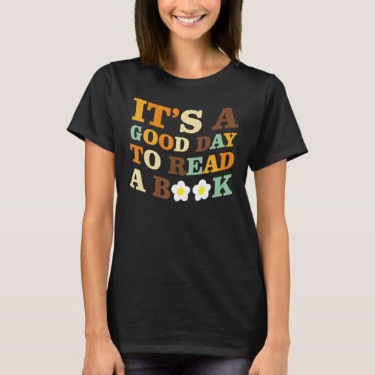 Groovy It's A Good Day To Read A Book Library Read Tシャツ (正面)
