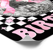 Groovy It's My Birthday Teens Girls Disco Ball Coq ポスター (角)