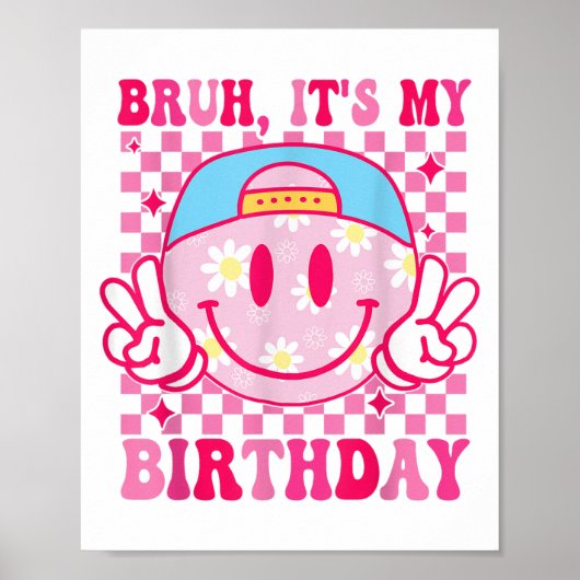 Groovy Its My Birthday Women Teens Girls Kids Bday ポスター (正面)