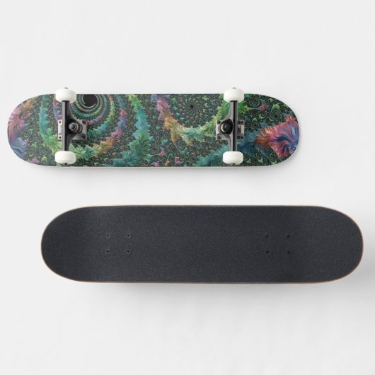 Groovy Jewelトナトリップ(幻覚体験)のようなンカラフルフラクタルアート スケートボード (横)
