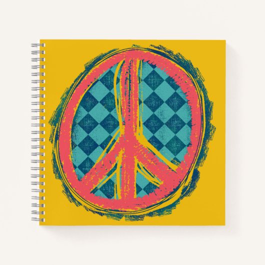 Groovy Journal、Peace Sign ノートブック (正面)