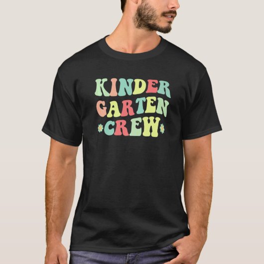 Groovy Kindergarten Crew Teachers Boys Kids Back T Tシャツ (正面)