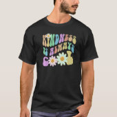 Groovy KINDNESS IS ALWAYS COOL Retro Stop Bullying Tシャツ (正面)