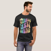 Groovy KINDNESS TAKES COURAGE Retro Stop Bullying  Tシャツ (正面フル)