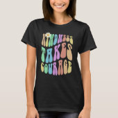 Groovy KINDNESS TAKES COURAGE Retro Stop Bullying  Tシャツ (正面)