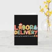 Groovy Labor And Delivery Christmas L&d Nurse カード (黄色い花)