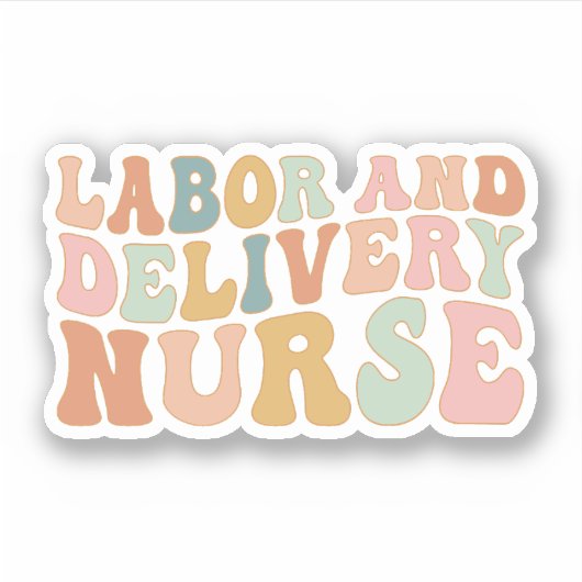 Groovy Labor And Delivery L&Dナース、ベビーナース シール (正面)