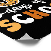 Groovy Leopard 100th Day Of School先生キッズ10 ポスター (角)