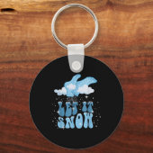 Groovy Let It Snow Pct Patient Care Tech Nurse Chr キーホルダー (正面)