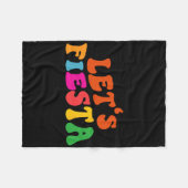 Groovy Let's Fiesta おもしろい Cinco De Mayo女性男性 フリースブランケット (正面(横))
