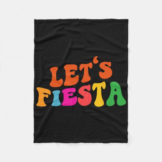 Groovy Let's Fiesta おもしろい Cinco De Mayo女性男性 フリースブランケット (正面)