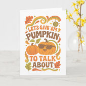 Groovy Let's Give 'Em Pumpkin to Talk About カード (黄色い花)