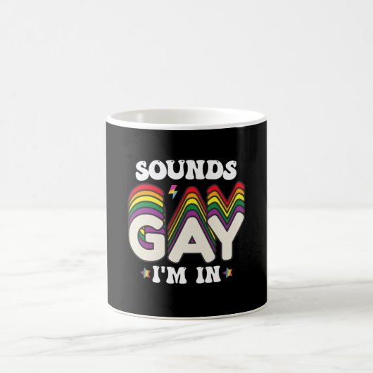 Groovy LGBTプライドサウンドゲイIm コーヒーマグカップ (中央)