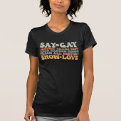 Groovy LGBT Sayゲイスト保護ス読・キッズブック Tシャツ (正面)