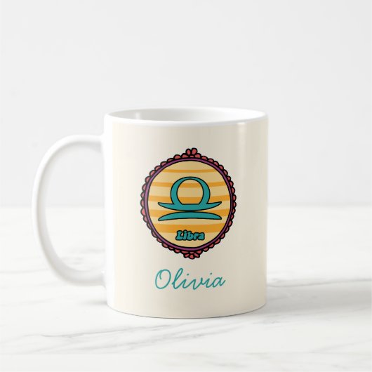 Groovy Libra Custom コーヒーマグカップ (左)