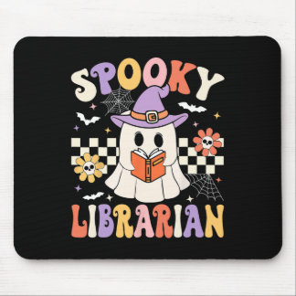 Groovy Librarian 不気味 Halloween Library幽霊Li マウスパッド