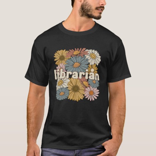 Groovy Librarian Library Worker School Librarian Tシャツ (正面)