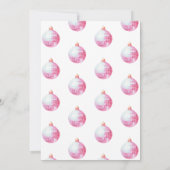 Groovy Little Christmas Disco Pink Christmas Party 招待状 (裏面)