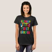 Groovy Little First Grader  First Day Of School Fo Tシャツ (正面フル)