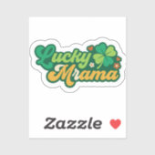 Groovy Lucky Mama Clover Retro 70s Floral Sticker シール (シート)