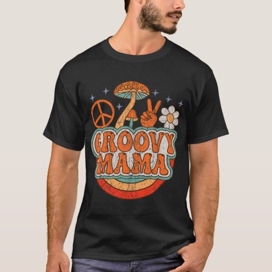 Groovy Mama 70s美学ノスタルジア1970のレトロ Tシャツ (正面)