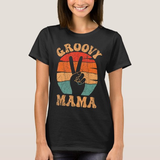 Groovy Mama 70s美学ノスタルジア1970のレトロM Tシャツ (正面)