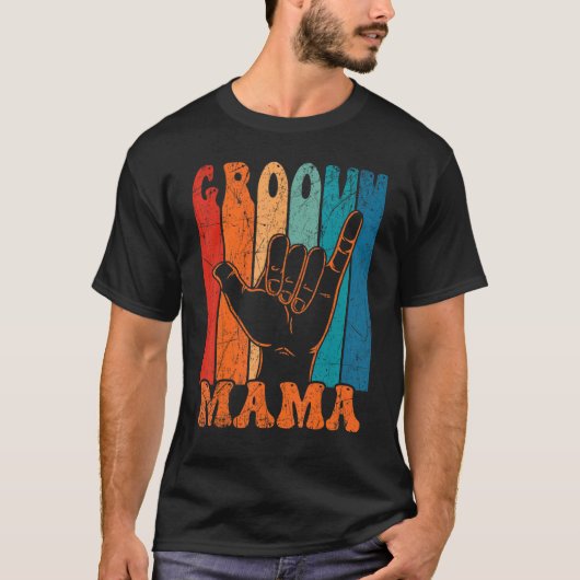 Groovy Mama 70s美学ノスタルジア1970のレトロM Tシャツ (正面)